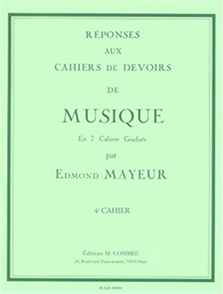 Réponses aux devoirs du n°4