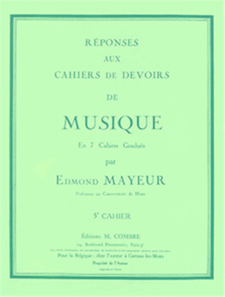 Réponses aux devoirs du n°5