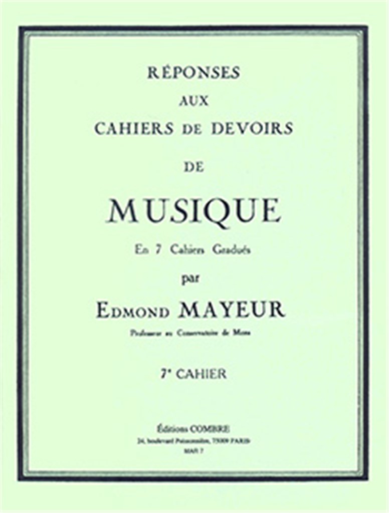 Réponses aux devoirs du n°7