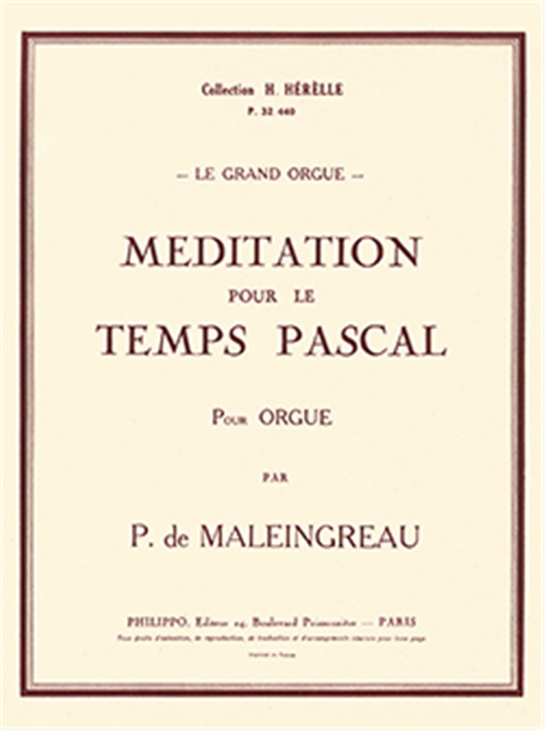 Méditation pour le temps Pascal Op.35