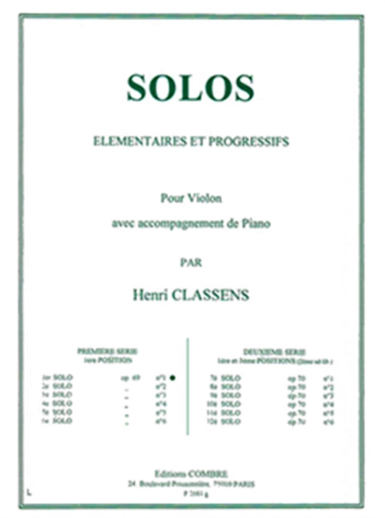 Solo n°1 Op.69 n°1 (première série)