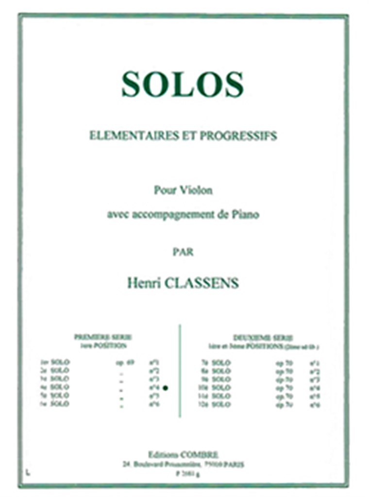Solo n°4 Op.69 n°4 (première série)