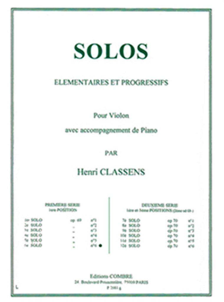 Solo n°6 Op.69 n°6 (première série)