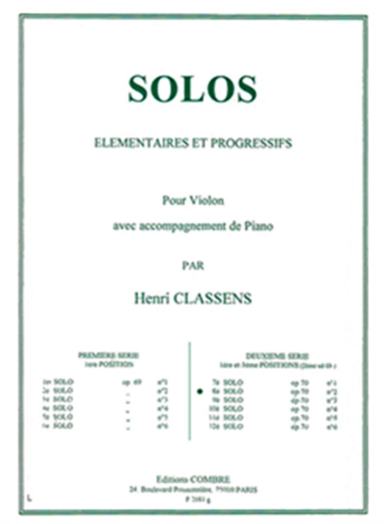 Solo n°8 Op.70 n°2 (deuxième série)