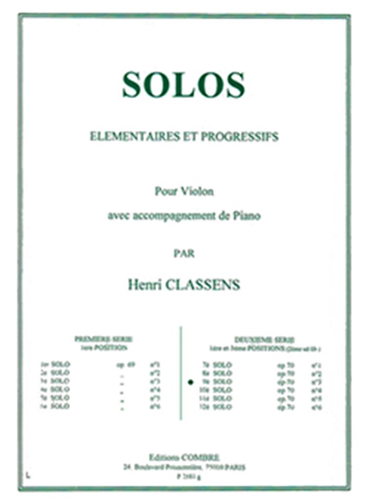 Solo n°9 Op.70 n°3 (deuxième série)