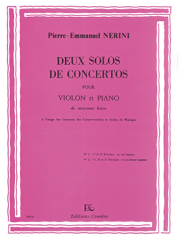 Solos de concertos (2) en sol maj. et sib maj.