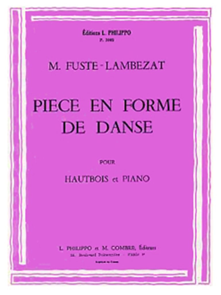 Pièce en forme de danse