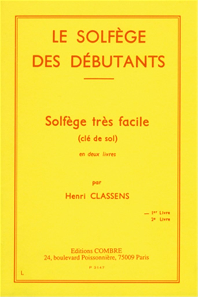 Solfège des débutants - clé de sol Vol.1