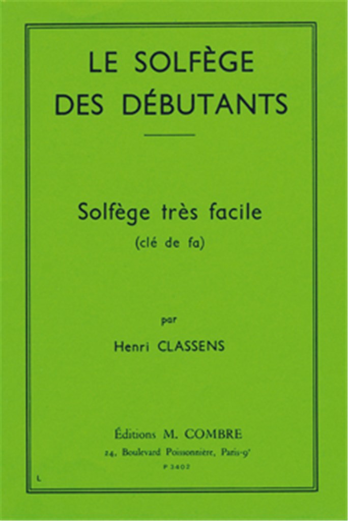 Solfège des débutants - clé de fa