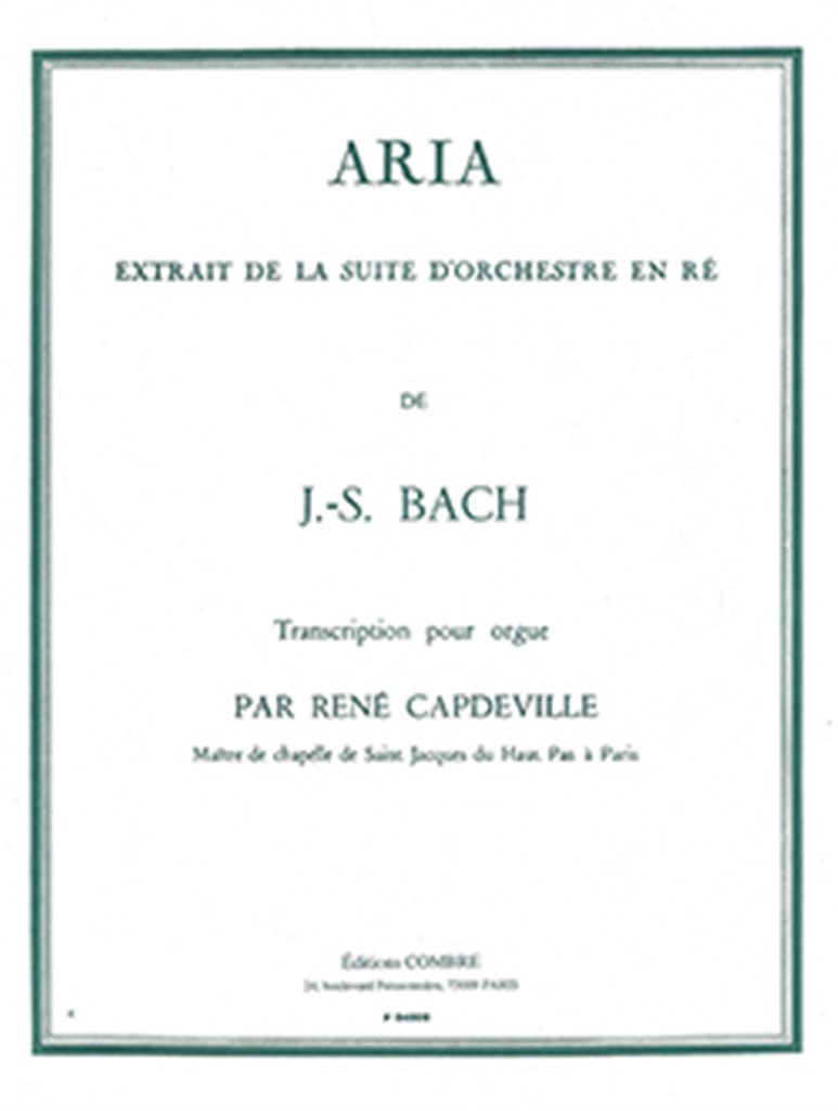 Aria extr. de la Suite en ré maj.