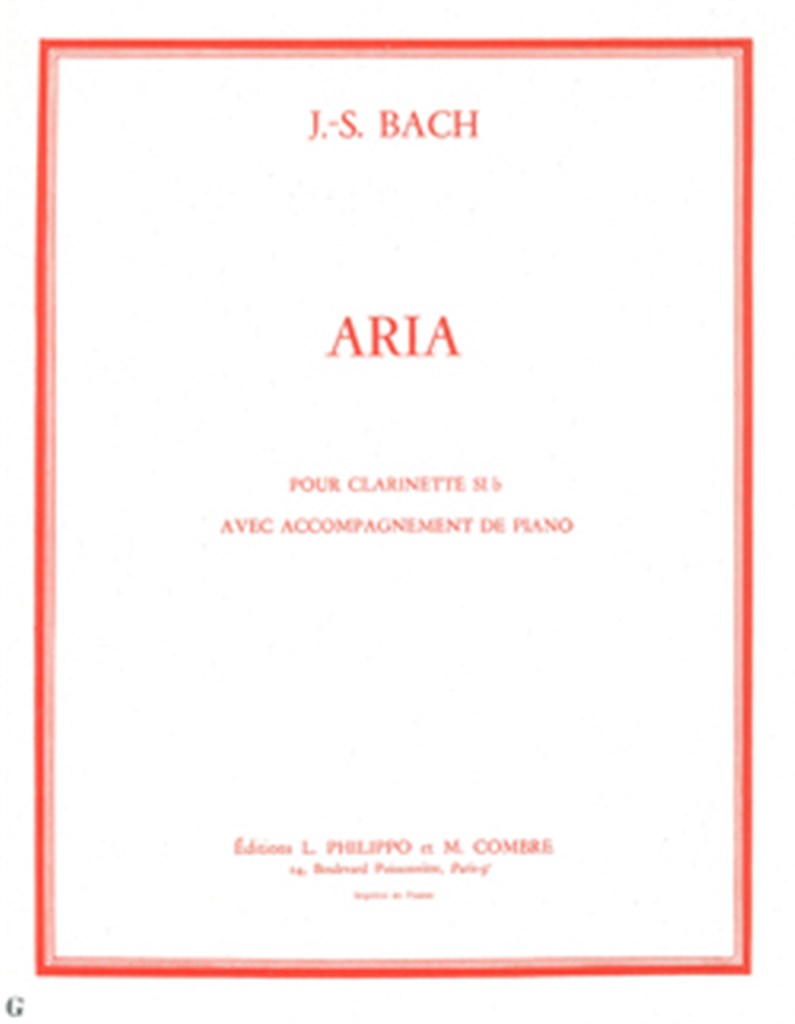 Aria extr. de la Suite en ré maj. (transcription)