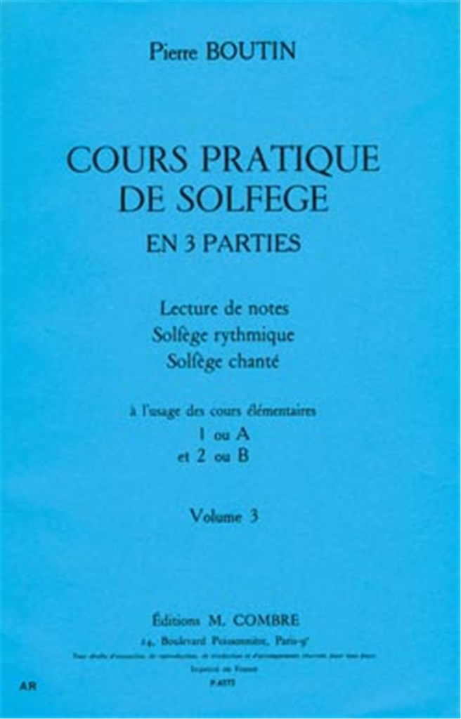 Cours pratique de solfège Vol.3