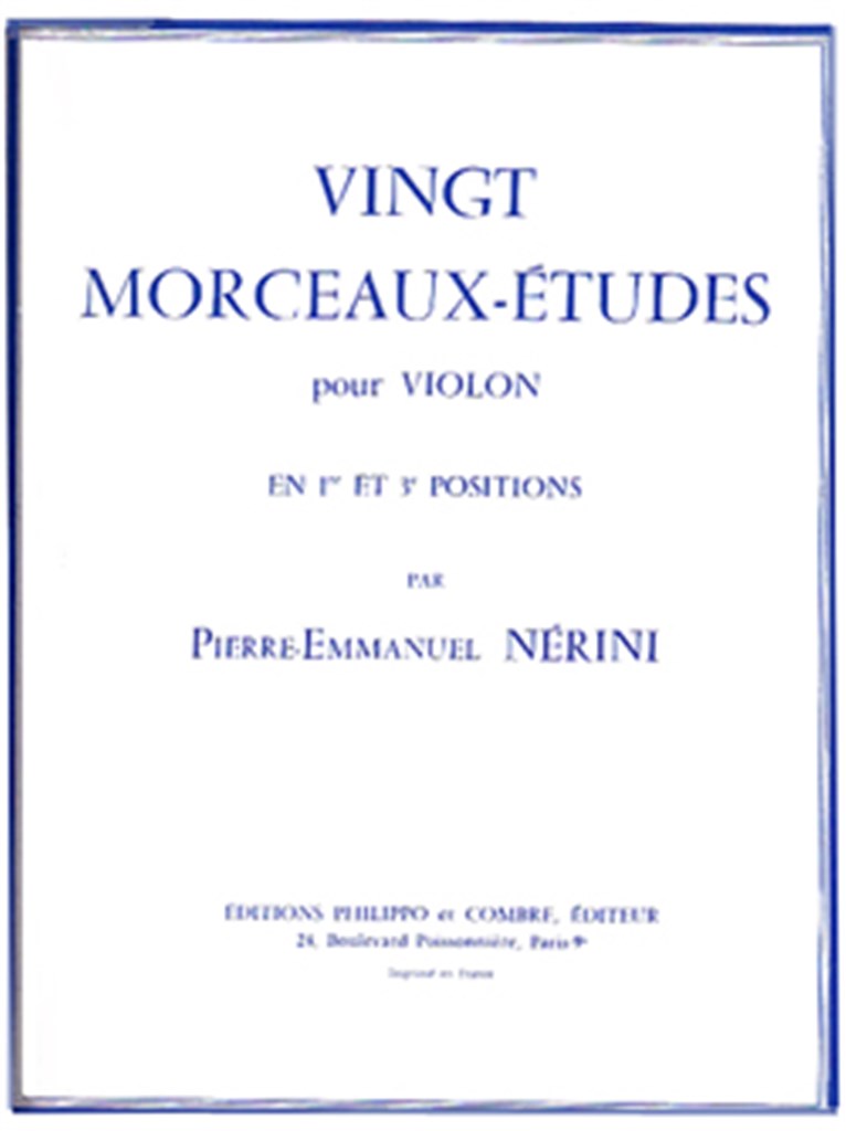 Morceaux-études (20) 1e et 3e positions