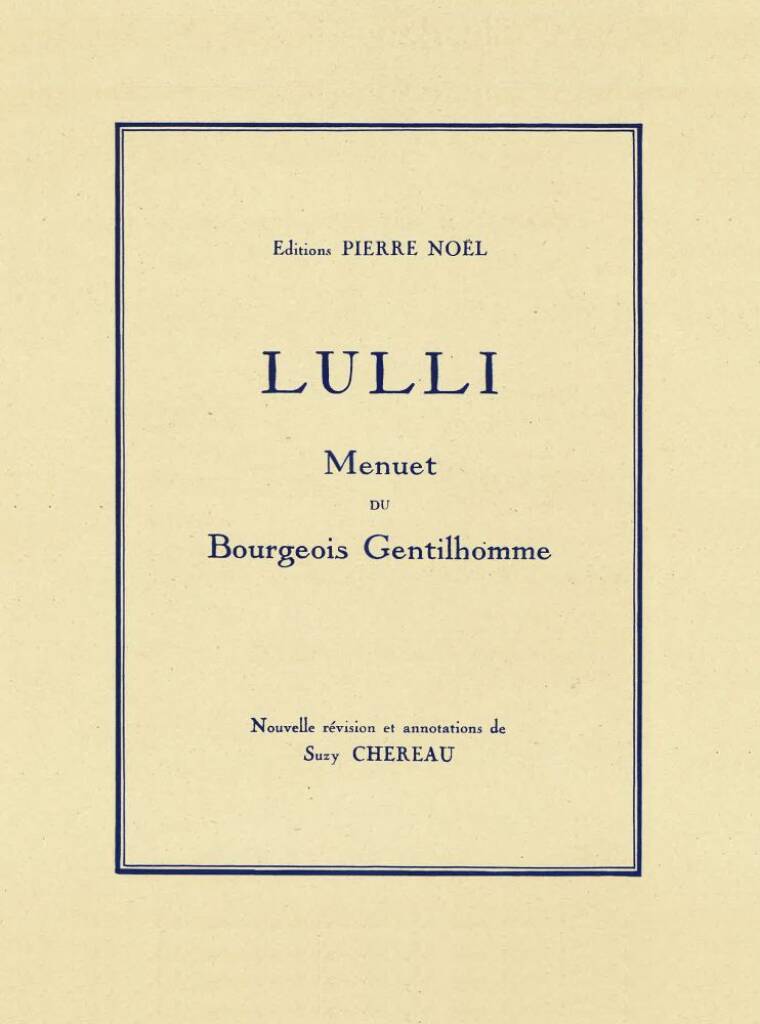Menuet du Bourgeois Gentilhomme