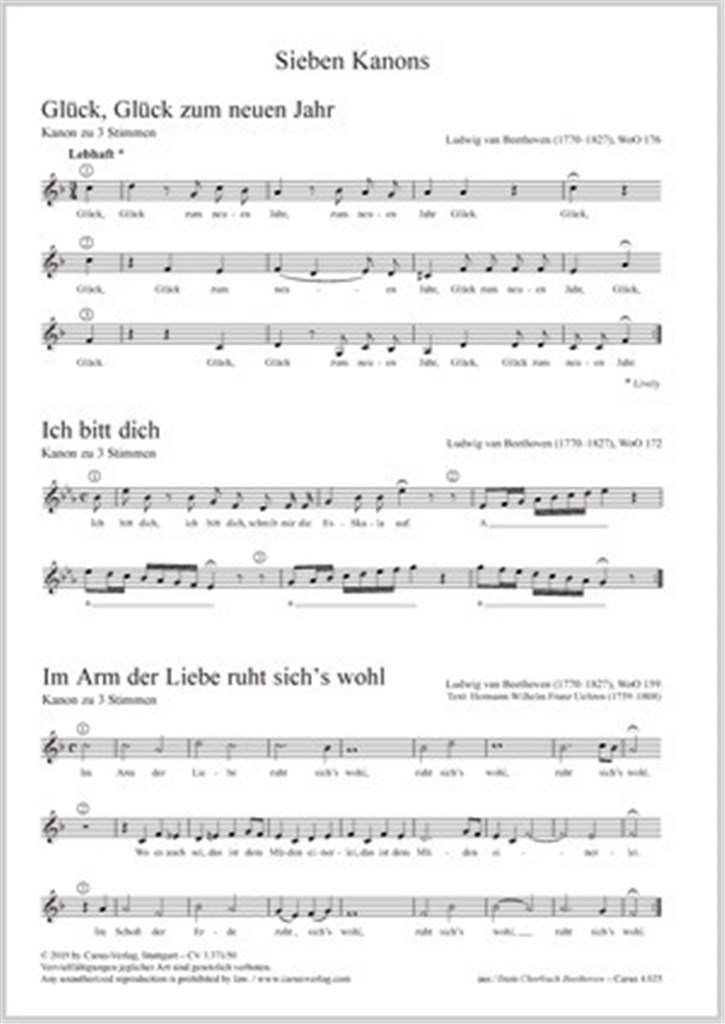Sieben Kanons Von Ludwig Van Beethoven
