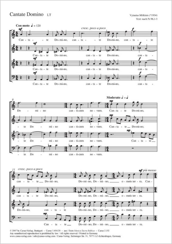 Cantate Domino
