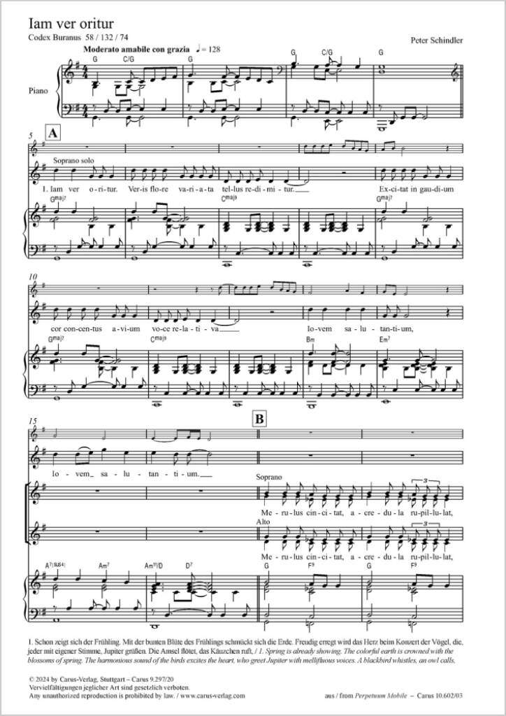 Iam ver oritur - G major