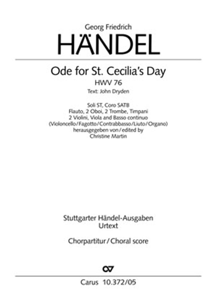 Ode for St. Cecilia's Day