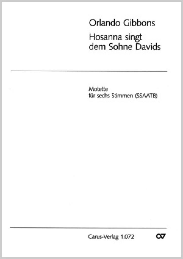 Hosanna, singt dem Sohne Davids