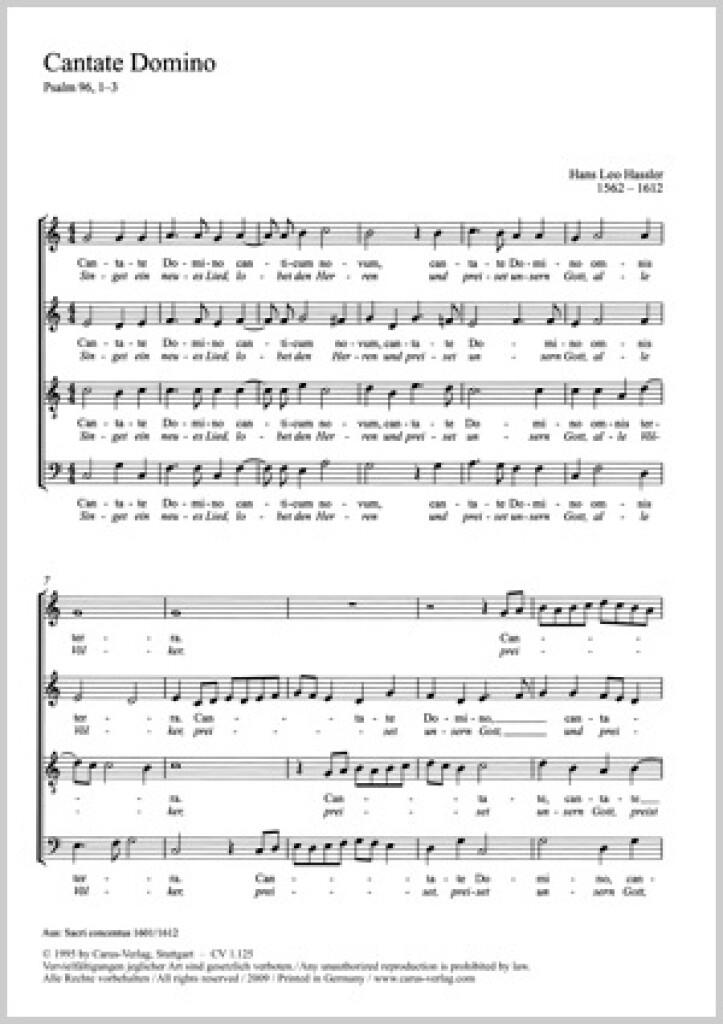 Cantate Domino [Singet dem Herrn]