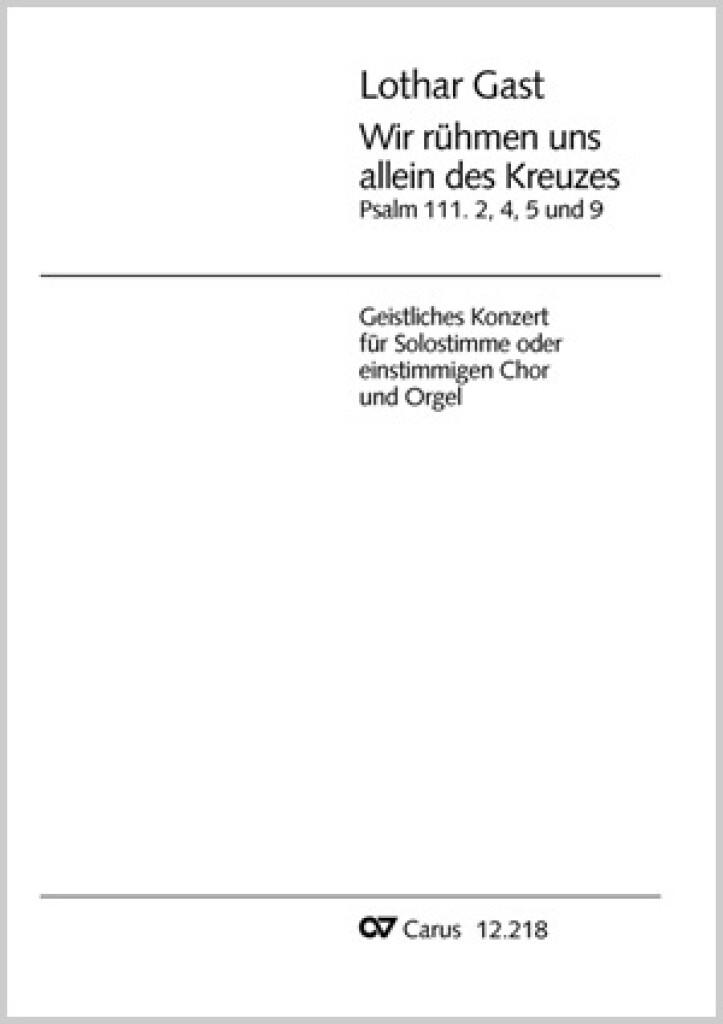 Wir rühmen uns allein d. Kreuzes