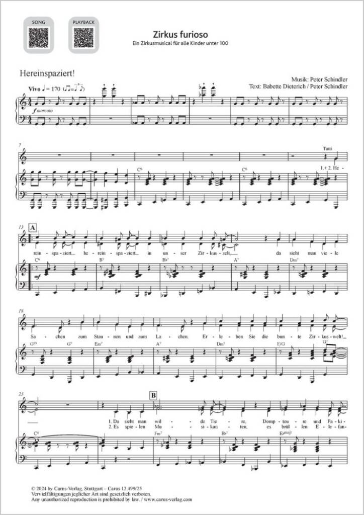 Lied 1: Hereinspaziert!