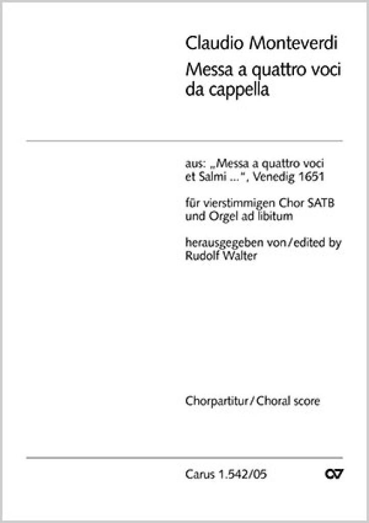 Messa à quattro voci da cappella