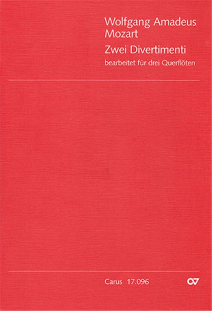 Mozart: Zwei Divertimenti für 3 Querflöten