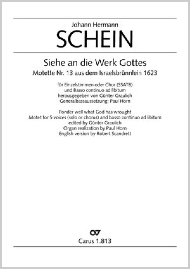 Siehe an die Werke Gottes