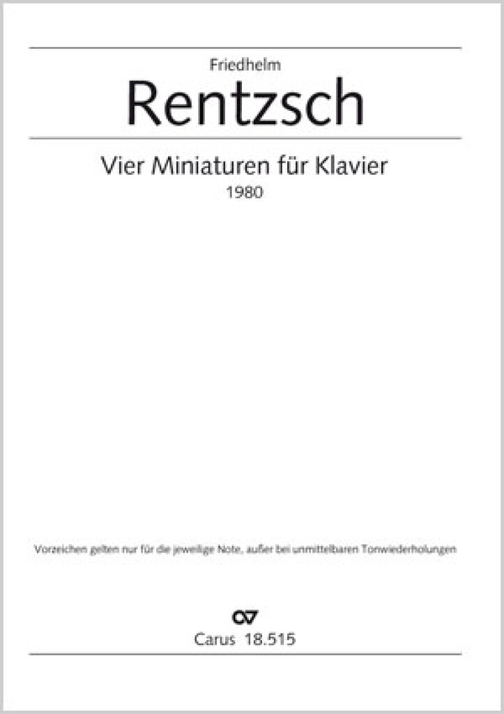 Vier Miniaturen für Klavier