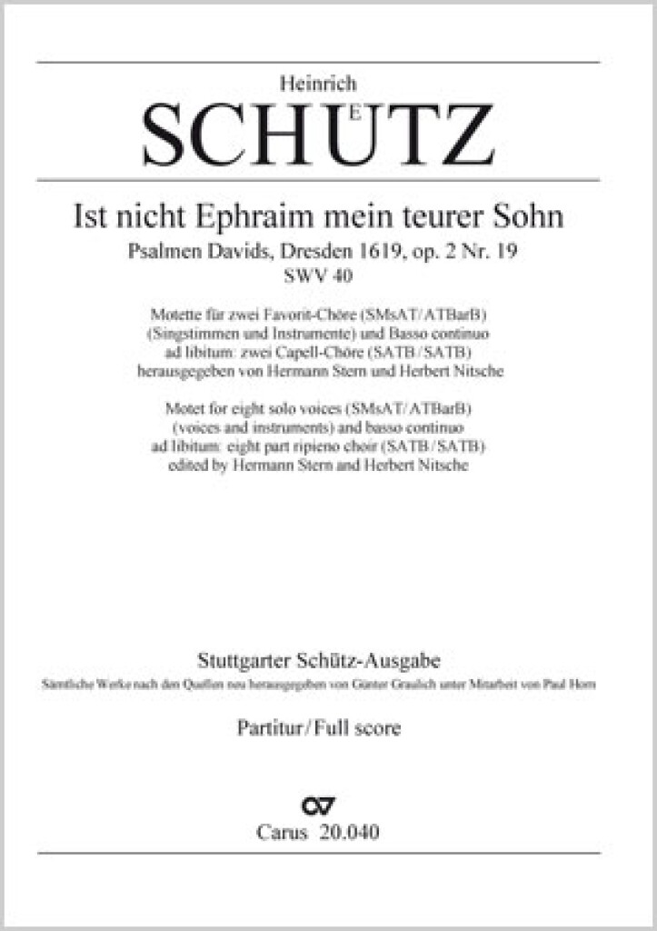 Ist nicht Ephraim mein teurer Sohn