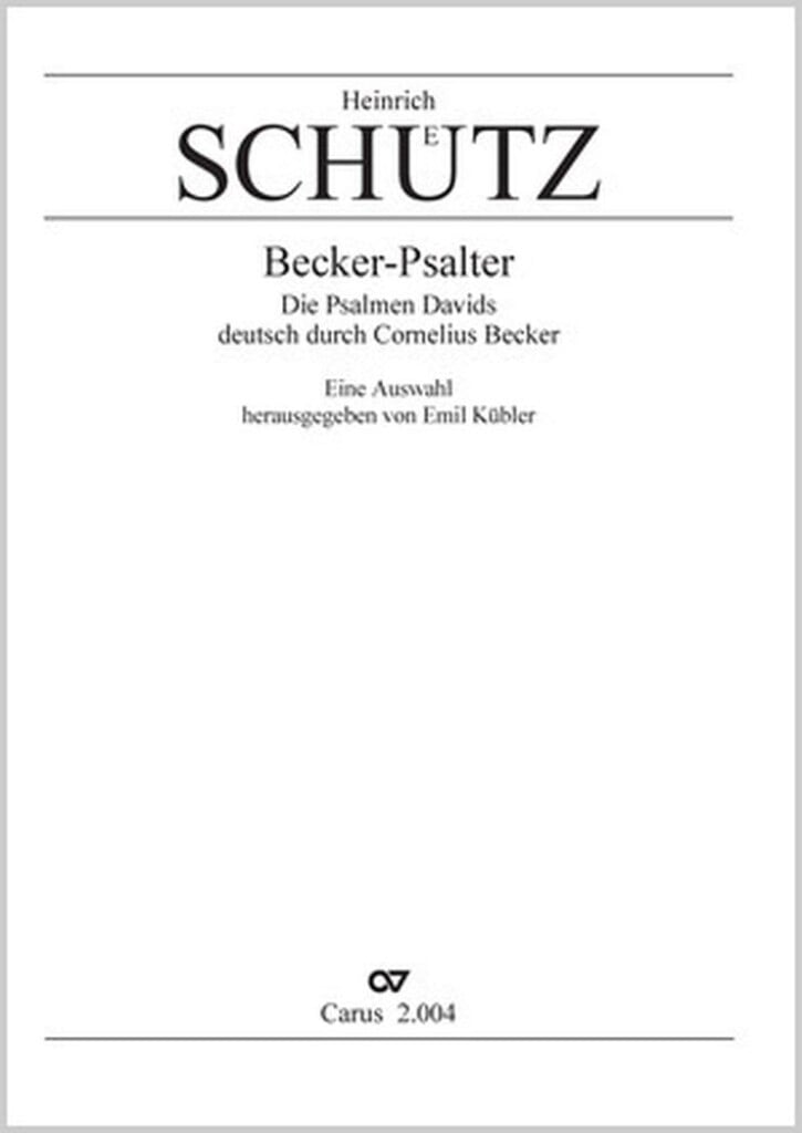 Schütz: Becker-Psalter [Auswahl]