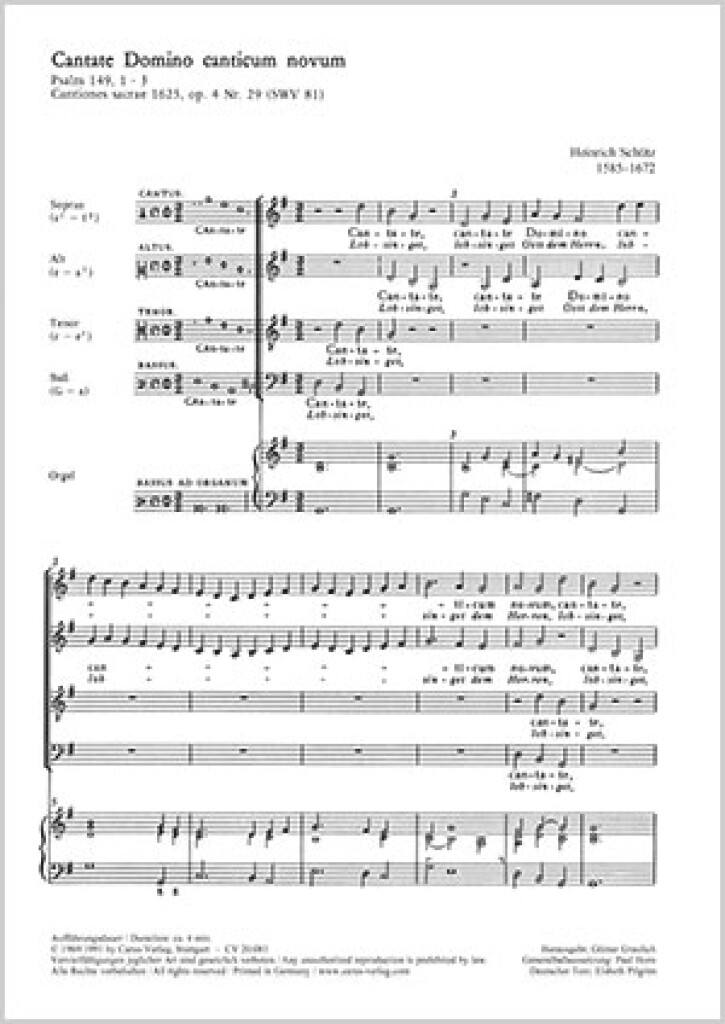 Cantate Domino [Lobsinget Gott dem Herrn]