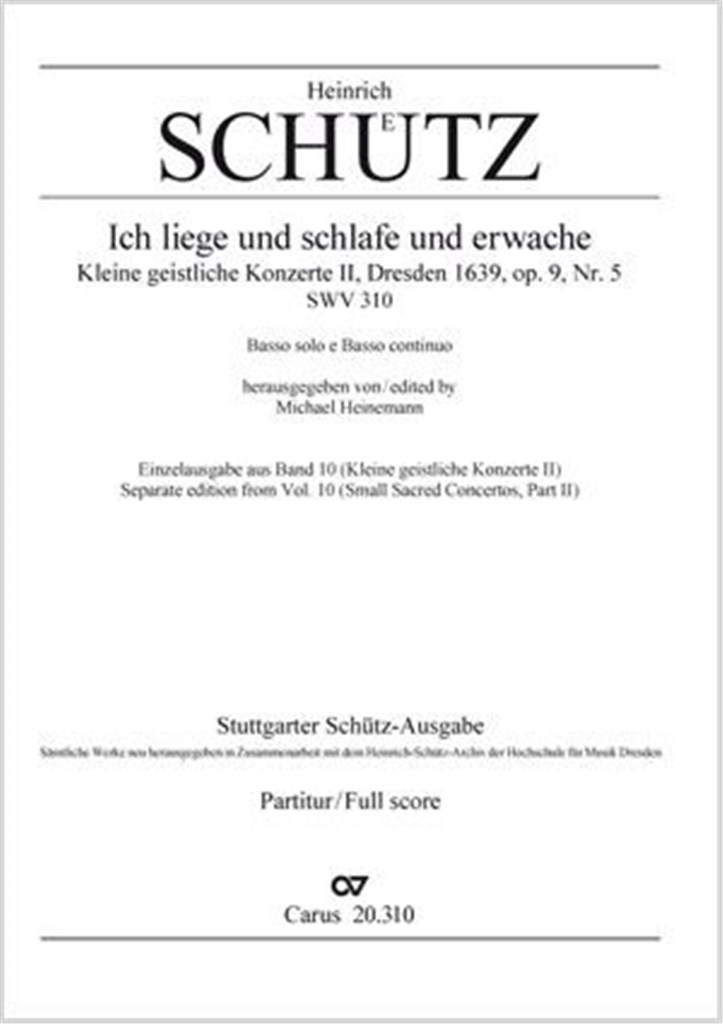 Ich liege und schlafe und erwache