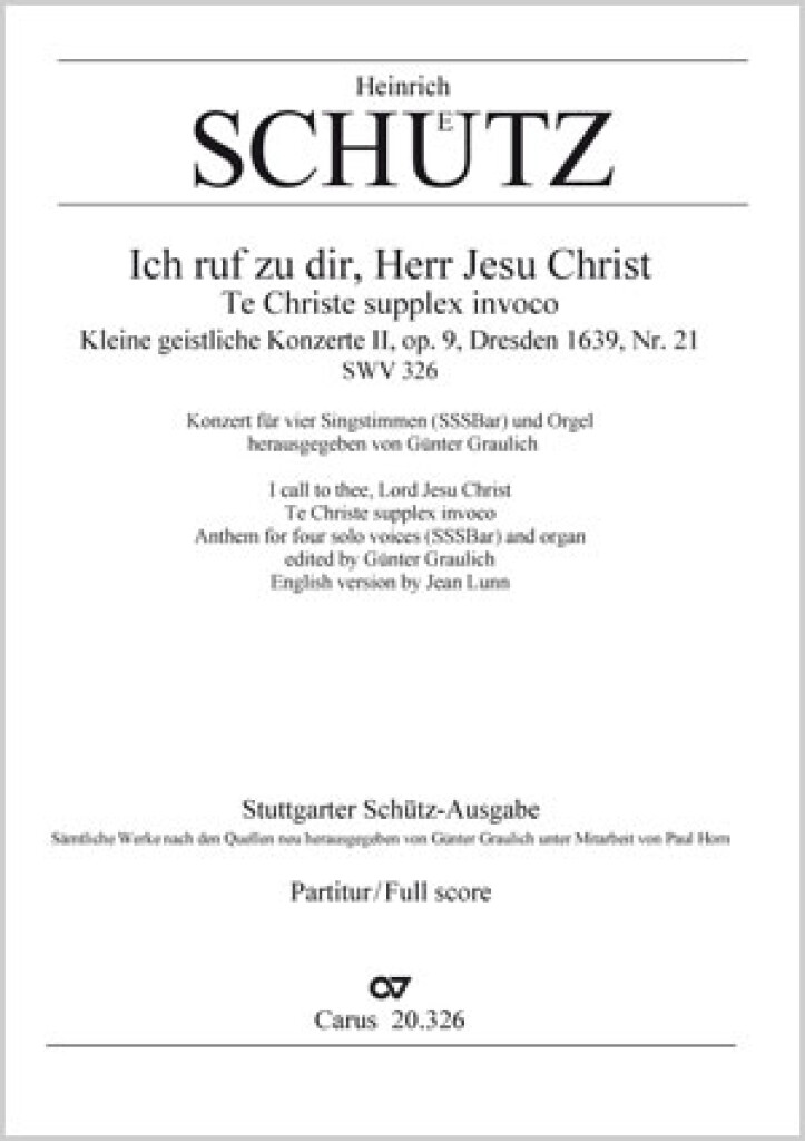 Ich ruf zu dir, Herr Jesu Christ