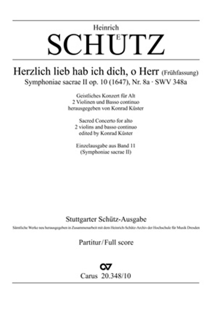 Herzlich lieb hab ich dich, o Herr [Frühfassung]