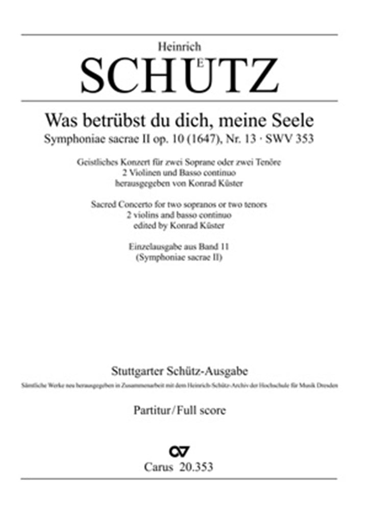 Was betrübst du dich, meine Seele