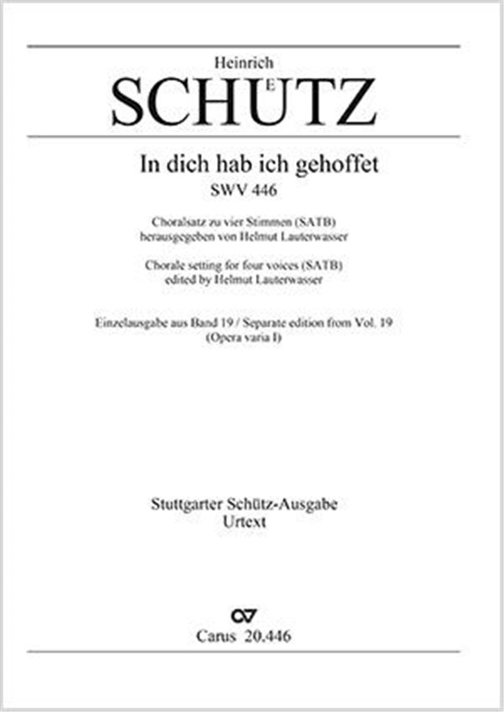 In Dich Hab Ich Gehoffet, Herr