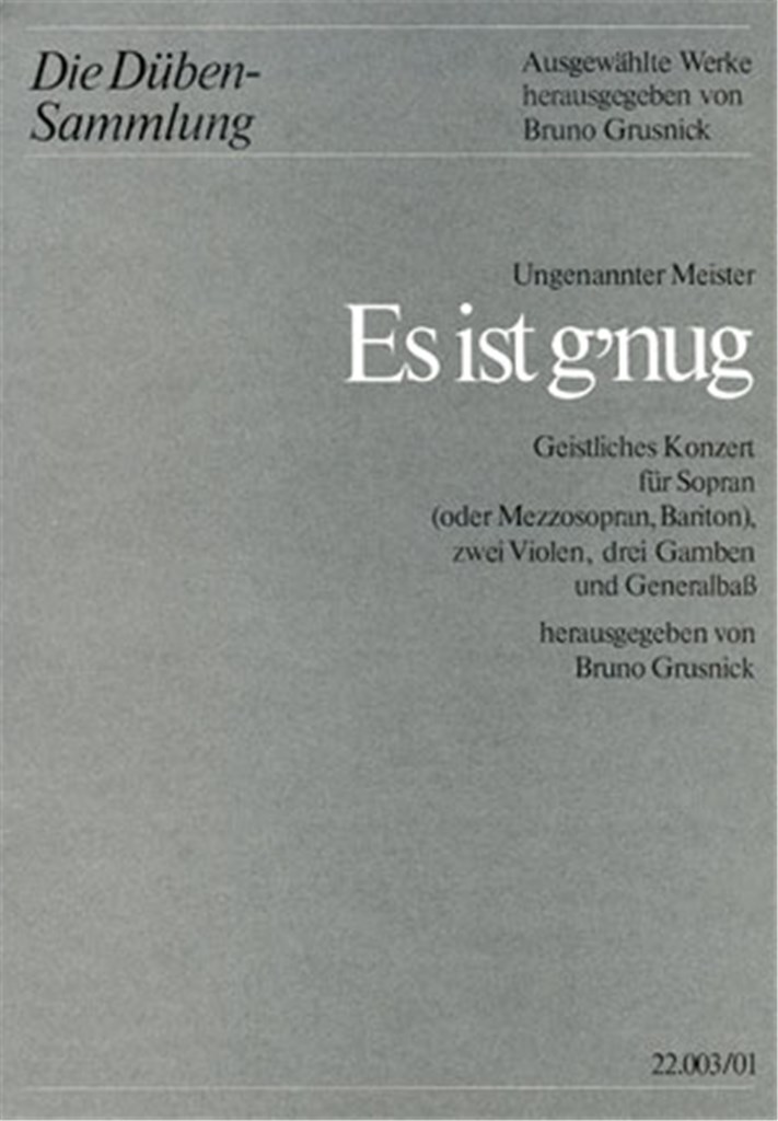 Es ist genug