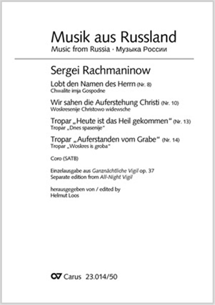 Ganznächtliche Vigil, Nr. 8, 10, 13 und 14