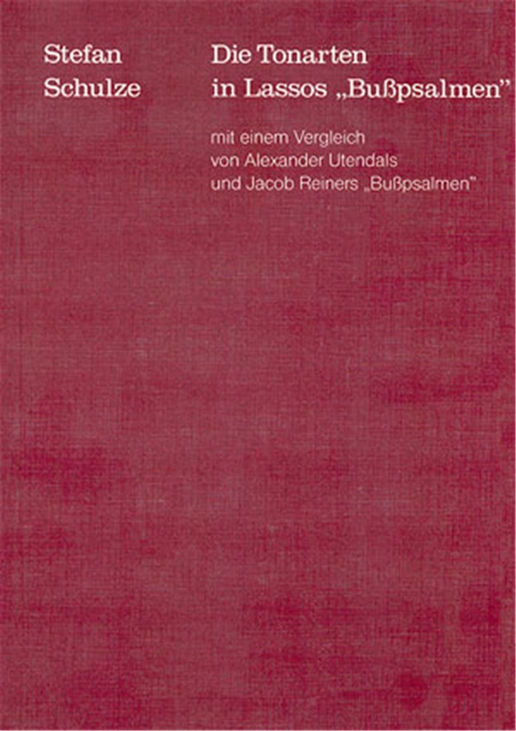 Die Tonarten in Lassos Bußpsalmen