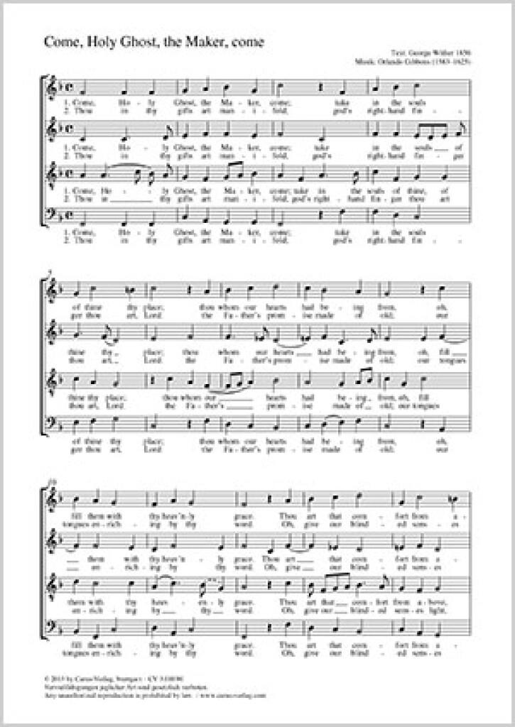 Come, Holy Ghost, the Maker, come