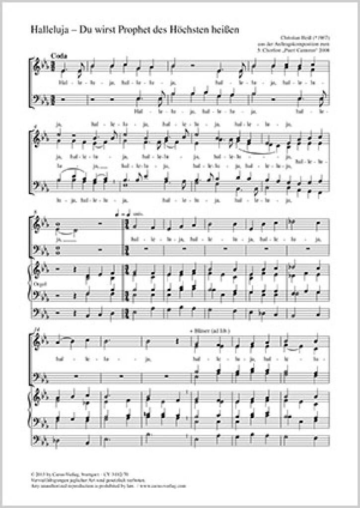 Halleluja - Du wirst Prophet des Höchsten heißen