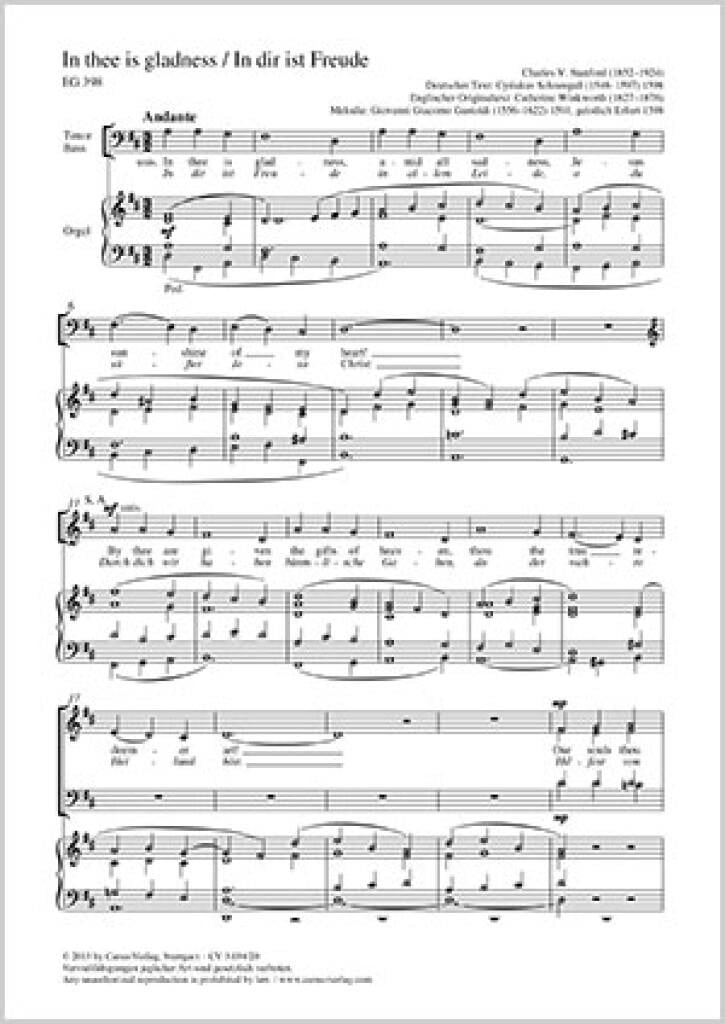 In thee is gladness [In dir ist Freude]