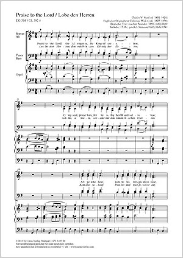 Praise to the Lord [Lobe den Herren]