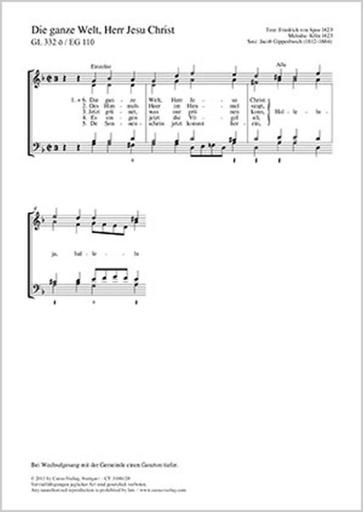 Die ganze Welt, Herr Jesu Christ