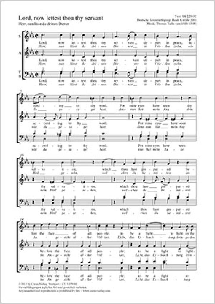 Lord, now lettest thou thy servant