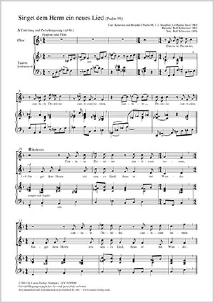 Singet dem Herrn ein neues Lied