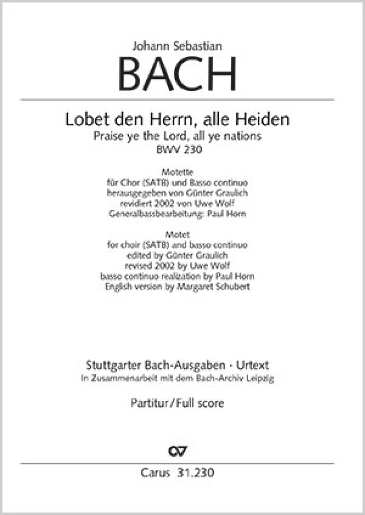 Lobet den Herrn, alle Heiden