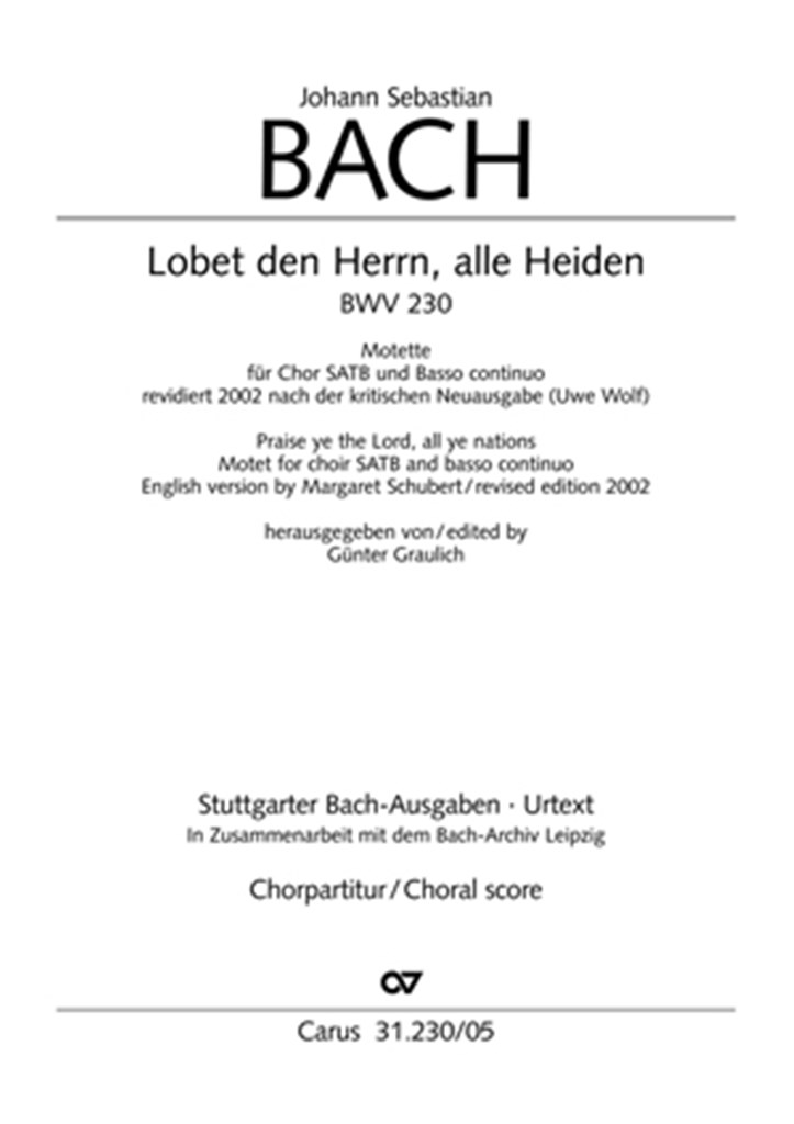 Lobet den Herrn, alle Heiden